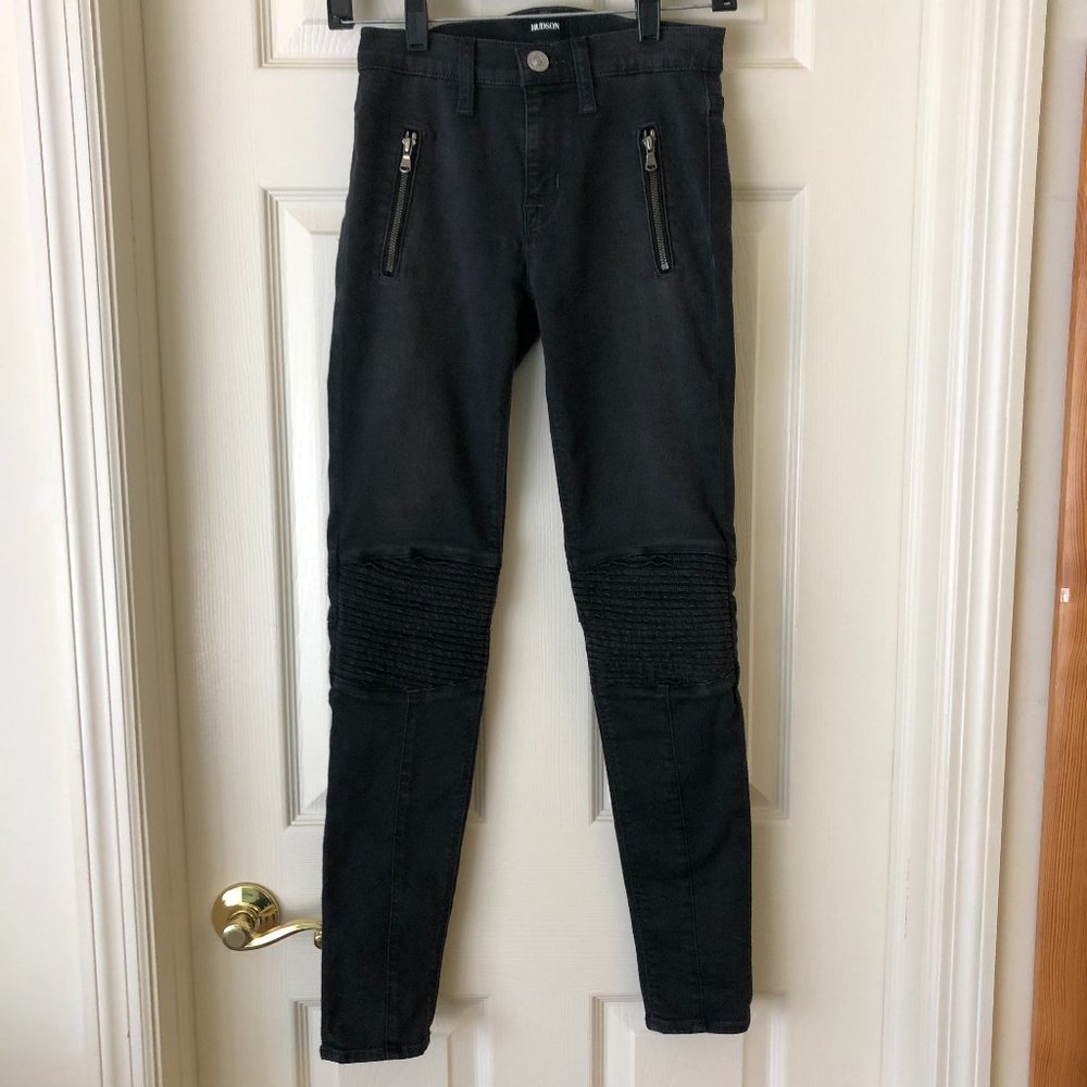 Hudson Jeans Stark Moto Skinny Jeans | size 25